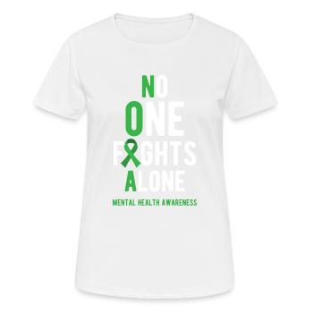 Santé mentale, santé mentale - T-shirt respirant Femme - blanc - Devant - AI Model Female 172 dark (172cm)