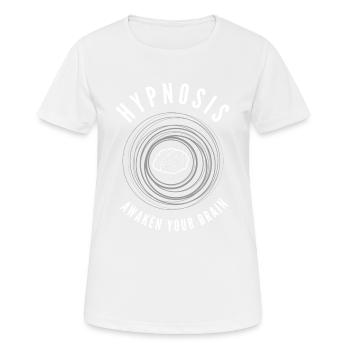 Hypnotiseur, montre hypnotiseur, horloge, - T-shirt respirant Femme - blanc - Devant - AI Model Female 172 dark (172cm)