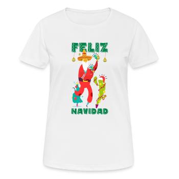 Noël mexicain, mexicain - T-shirt respirant Femme - blanc - Devant - AI Model Female 172 dark (172cm)