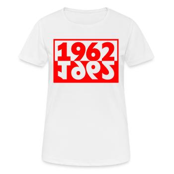 Texte Minimaliste 1962 60 Ans Anniversaire - T-shirt respirant Femme - blanc - Devant - AI Model Female 172 dark (172cm)
