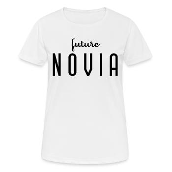 Future Novia Engagement Bridal Shower Wedding - Women's Breathable T-Shirt - white - Front - AI Model Female 172 dark (172cm)