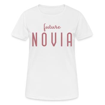 Future Novia Engagement Bridal Shower Wedding - Women's Breathable T-Shirt - white - Front - AI Model Female 172 dark (172cm)