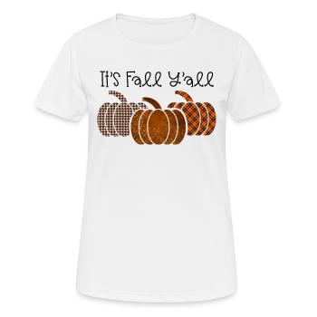 Herbst Kürbis It's Fall Y'all - Frauen T-Shirt atmungsaktiv - Weiß - Vorne - AI Model Female 172 dark (172cm)