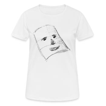 Masque pour Bright - T-shirt respirant Femme - blanc - Devant - AI Model Female 172 dark (172cm)