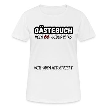 66. Geburtstag 66 Jahre Geburtstagsgeschenk - Frauen T-Shirt atmungsaktiv - Weiß - Vorne - AI Model Female 172 dark (172cm)