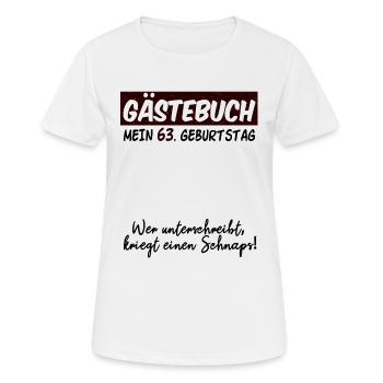 63. Geburtstag 63 Jahre Geburtstagsgeschenk - Frauen T-Shirt atmungsaktiv - Weiß - Vorne - AI Model Female 172 dark (172cm)