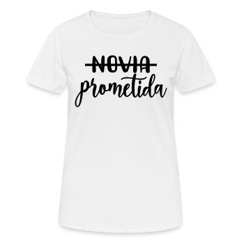 Prometida Fiancée Engagement Wedding Bride To Be - Women's Breathable T-Shirt - white - Front - AI Model Female 172 dark (172cm)
