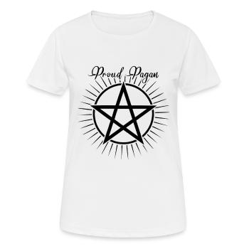 Symbole du pentagramme païen Ostara fier - T-shirt respirant Femme - blanc - Devant - AI Model Female 172 dark (172cm)