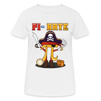 Découvrez Pi-Rate Adventure pour le Pi Day - T-shirt respirant Femme - blanc - Devant - AI Model Female 172 dark (172cm)