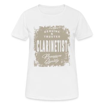 Echter Klarinettist - Frauen T-Shirt atmungsaktiv - Weiß - Vorne - AI Model Female 172 dark (172cm)