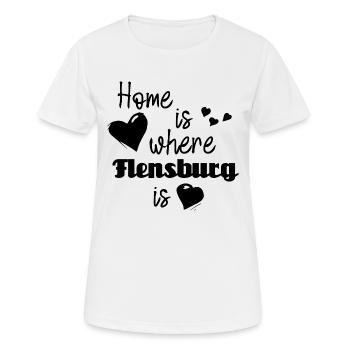 Zuhause in Flensburg - Home is where Flensburg is - Frauen T-Shirt atmungsaktiv - Weiß - Vorne - AI Model Female 172 dark (172cm)