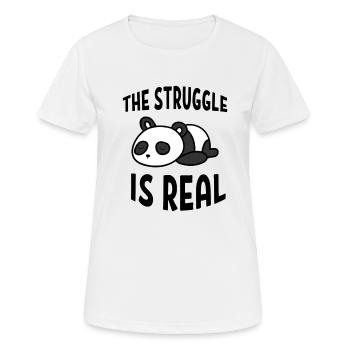 Panda fatigué - T-shirt respirant Femme - blanc - Devant - AI Model Female 172 dark (172cm)