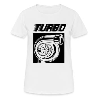turbo - T-shirt respirant Femme - blanc - Devant - AI Model Female 172 dark (172cm)