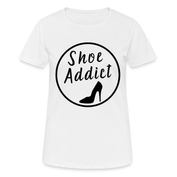 Shoe addict - Women's Breathable T-Shirt - white - Front - AI Model Female 172 dark (172cm)