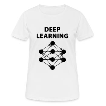 Deep Learning Neural Network Science - Women's Breathable T-Shirt - white - Front - AI Model Female 172 dark (172cm)
