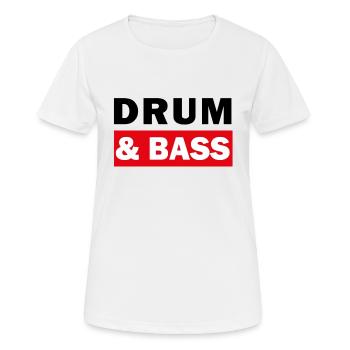 DbB Drum And Bass - T-shirt respirant Femme - blanc - Devant - AI Model Female 172 dark (172cm)