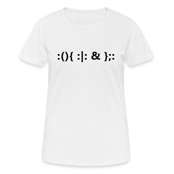 Linux Admin Fork Bomb Linux - Women's Breathable T-Shirt - white - Front - AI Model Female 172 dark (172cm)