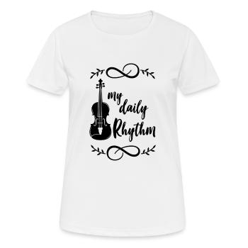Violon - T-shirt respirant Femme - blanc - Devant - AI Model Female 172 dark (172cm)