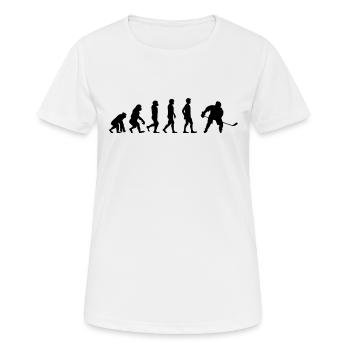 Hockey Evolution Eishockey - Frauen T-Shirt atmungsaktiv - Weiß - Vorne - AI Model Female 172 dark (172cm)