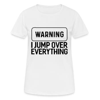Parkour Free Running - Women's Breathable T-Shirt - white - Front - AI Model Female 172 dark (172cm)
