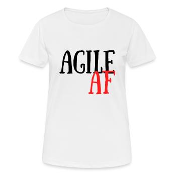 Scrum Agile AF Fun Scrum - T-shirt respirant Femme - blanc - Devant - AI Model Female 172 dark (172cm)