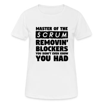 Scrum Master Développement logiciel agile - T-shirt respirant Femme - blanc - Devant - AI Model Female 172 dark (172cm)