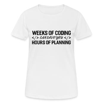 Programmer Weeks Of Coding - Women's Breathable T-Shirt - white - Front - AI Model Female 172 dark (172cm)