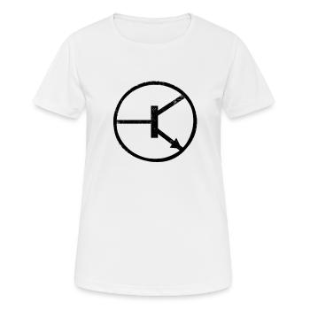 Elektronik NPN Transistor - Frauen T-Shirt atmungsaktiv - Weiß - Vorne - AI Model Female 172 dark (172cm)
