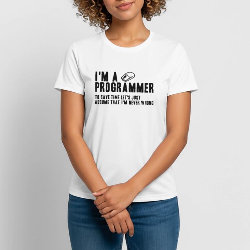 Cadeau pour programmeur Coding Programmer T-shirt respirant Femme