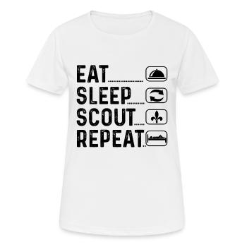 Pfadfinder Geschenk Scout - Frauen T-Shirt atmungsaktiv - Weiß - Vorne - AI Model Female 172 dark (172cm)