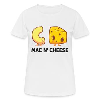 Käse Makkaroni Liebe Mac And Cheese Mac & Cheese - Frauen T-Shirt atmungsaktiv - Weiß - Vorne - AI Model Female 172 dark (172cm)