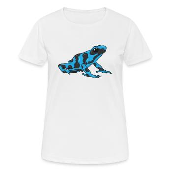 Blauer Gift Pfeil Frosch Dendrobatidae - Frauen T-Shirt atmungsaktiv - Weiß - Vorne - AI Model Female 172 dark (172cm)