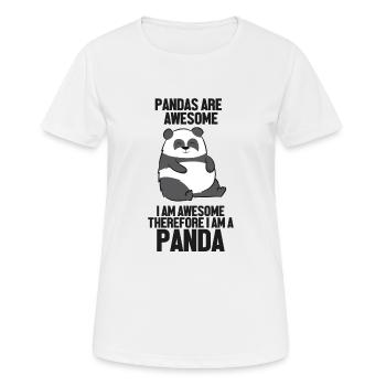 Je suis un panda - T-shirt respirant Femme - blanc - Devant - AI Model Female 172 dark (172cm)