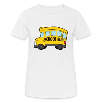 Enfants drôles Bus scolaire Cadeau pour le bus scolaire - T-shirt respirant Femme - blanc - Devant - AI Model Female 172 dark (172cm)