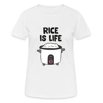 Rice Is Life Asian Food Chinese Rice Love Rice - Women's Breathable T-Shirt - white - Front - AI Model Female 172 dark (172cm)