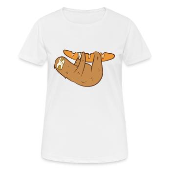 Drôle de Baguette Amateurs Baguette Sloth - T-shirt respirant Femme - blanc - Devant - AI Model Female 172 dark (172cm)