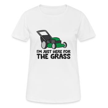 I'm Just Here For The Grass Lawn Mower Grass - Women's Breathable T-Shirt - white - Front - AI Model Female 172 dark (172cm)