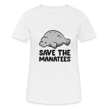 Sauvez les lamantins Drôle de lamantin - T-shirt respirant Femme - blanc - Devant - AI Model Female 172 dark (172cm)
