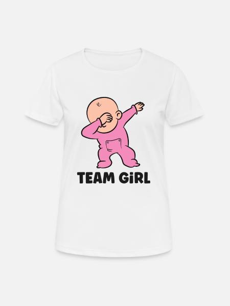 Team Girl Gender Reveal - Women's Breathable T-Shirt - white