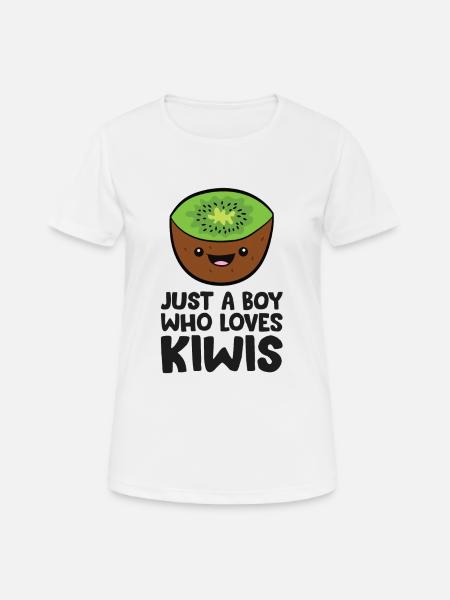 Juste un garçon qui aime les kiwis - T-shirt respirant Femme - blanc