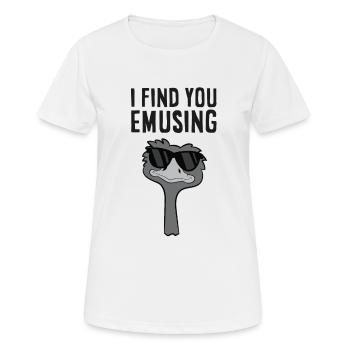 Je te trouve drôle Emu - T-shirt respirant Femme - blanc - Devant - AI Model Female 172 dark (172cm)