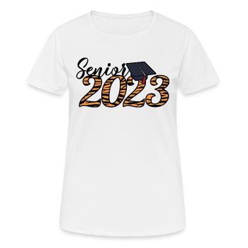 Senior 2023 Tiger Skin Graduate Graduation Geschenk - Frauen T-Shirt atmungsaktiv - Weiß - Vorne - AI Model Female 172 dark (172cm)