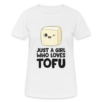 Juste une fille qui aime le tofu - T-shirt respirant Femme - blanc - Devant - AI Model Female 172 dark (172cm)