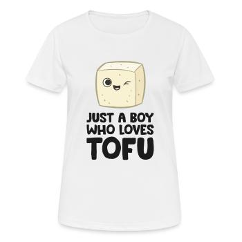 Juste un garçon qui aime le tofu - T-shirt respirant Femme - blanc - Devant - AI Model Female 172 dark (172cm)