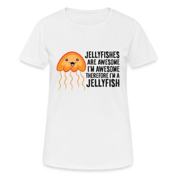 Quallen sind fantastisch Ich bin fantastisch Ich - Frauen T-Shirt atmungsaktiv - Weiß - Vorne - AI Model Female 172 dark (172cm)