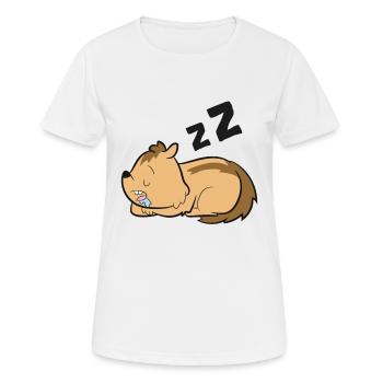 Sleeping Chipmunk Lazy Chipmunk - Women's Breathable T-Shirt - white - Front - AI Model Female 172 dark (172cm)