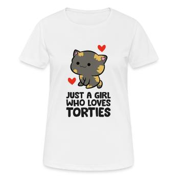 Chat en écaille de tortue Juste une fille qui a des tortues - T-shirt respirant Femme - blanc - Devant - AI Model Female 172 dark (172cm)