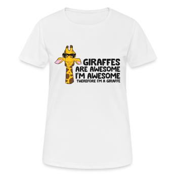 Giraffen sind fantastisch. Ich bin fantastisch, - Frauen T-Shirt atmungsaktiv - Weiß - Vorne - AI Model Female 172 dark (172cm)