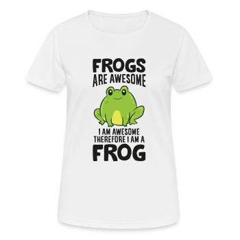 Frösche sind fantastisch Ich bin fantastisch, - Frauen T-Shirt atmungsaktiv - Weiß - Vorne - AI Model Female 172 dark (172cm)
