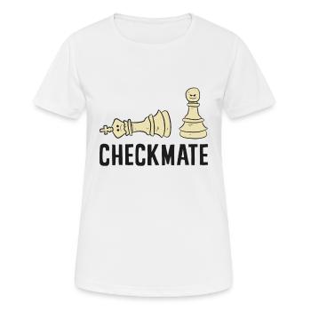 Échec et mat drôle de joueur d’échecs - T-shirt respirant Femme - blanc - Devant - AI Model Female 172 dark (172cm)